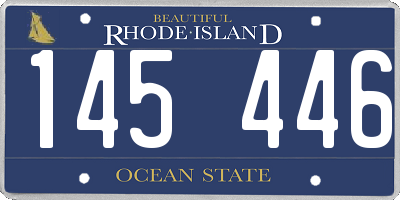 RI license plate 145446