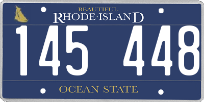 RI license plate 145448