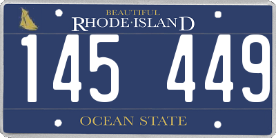 RI license plate 145449