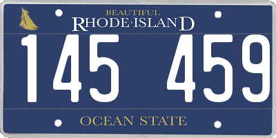 RI license plate 145459