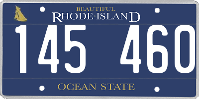 RI license plate 145460