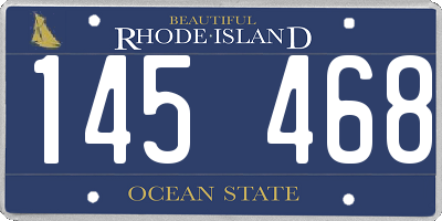 RI license plate 145468