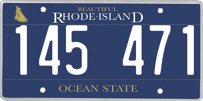 RI license plate 145471