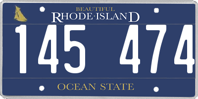 RI license plate 145474