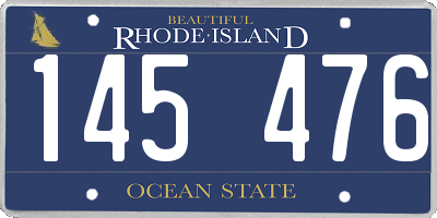 RI license plate 145476