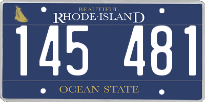 RI license plate 145481