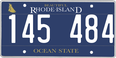 RI license plate 145484
