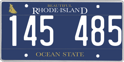 RI license plate 145485