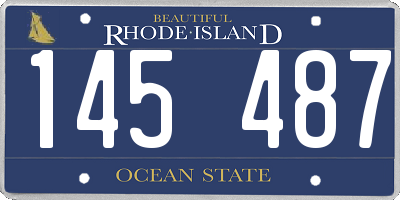 RI license plate 145487