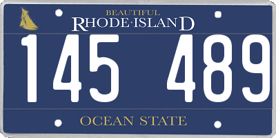 RI license plate 145489