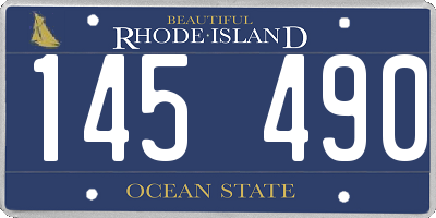 RI license plate 145490