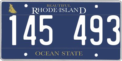 RI license plate 145493