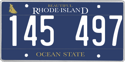 RI license plate 145497