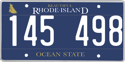 RI license plate 145498