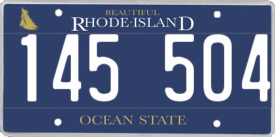 RI license plate 145504