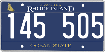 RI license plate 145505