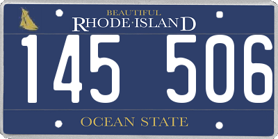 RI license plate 145506