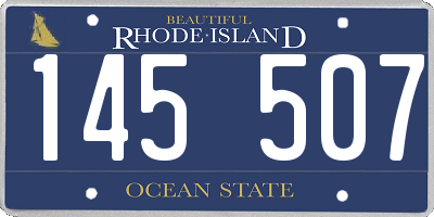 RI license plate 145507