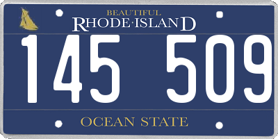 RI license plate 145509