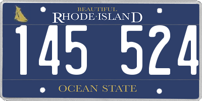 RI license plate 145524
