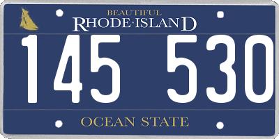 RI license plate 145530