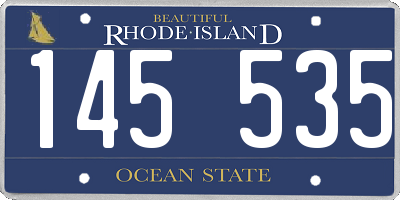 RI license plate 145535