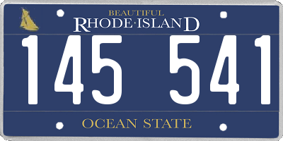 RI license plate 145541