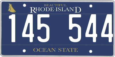 RI license plate 145544
