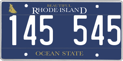 RI license plate 145545