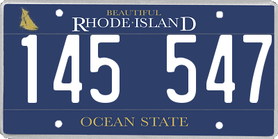 RI license plate 145547