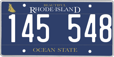 RI license plate 145548