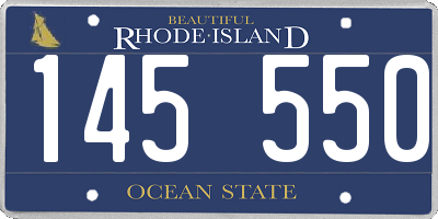 RI license plate 145550