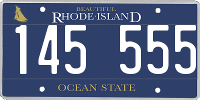 RI license plate 145555