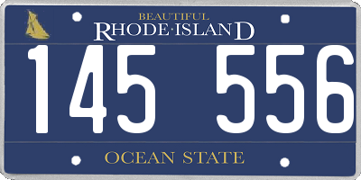 RI license plate 145556