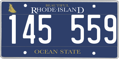 RI license plate 145559