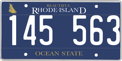 RI license plate 145563