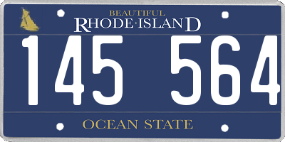 RI license plate 145564