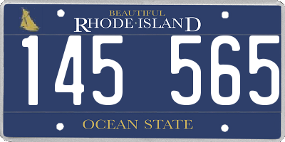 RI license plate 145565
