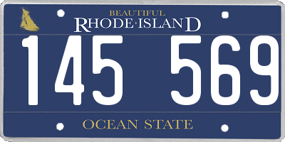 RI license plate 145569