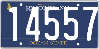 RI license plate 14557