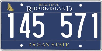 RI license plate 145571