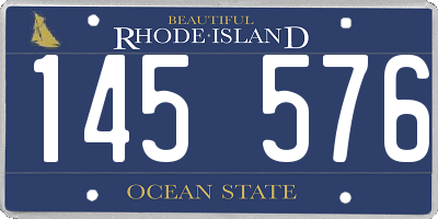 RI license plate 145576