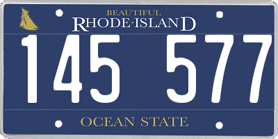 RI license plate 145577