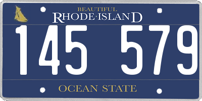 RI license plate 145579