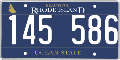 RI license plate 145586