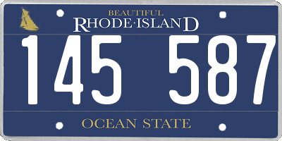 RI license plate 145587