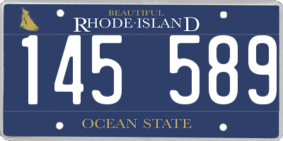 RI license plate 145589