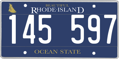 RI license plate 145597