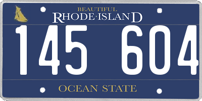 RI license plate 145604