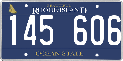 RI license plate 145606